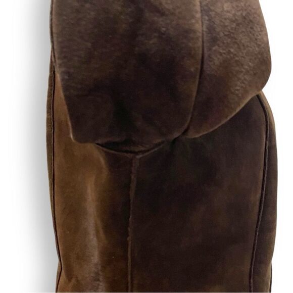 Kenneth Cole Reaction Brown Suede Sherpa Lined Zip Front Jacket - Picture 11 of 14
